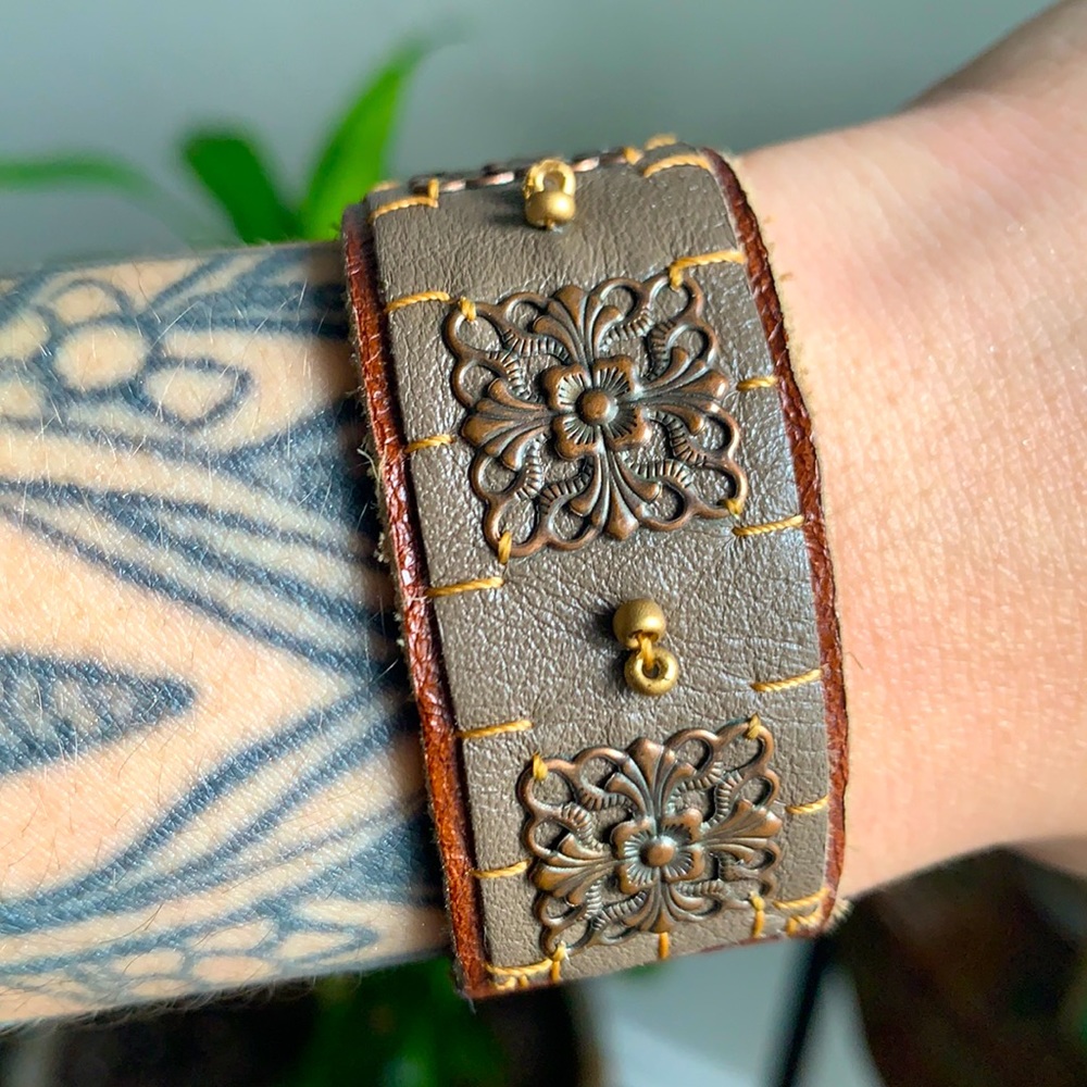 Earthbound Faux Leather Bracelet